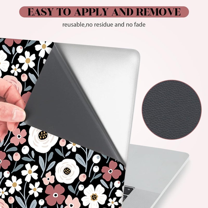 Lauspuck Laptop Notebook Skin Sticker Cover Decal, 13" 13.3" 14" 15" 15.4" 15.6 inch Laptop Vinyl Skin Sticker Cover Art Protector Netbook, Cute Floral - Image 5